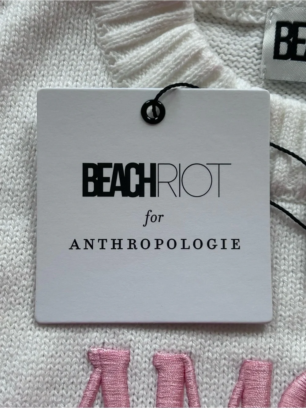 Anthropologie Beach Riot Callie Love Pink Long Sleeve Sweater Size XS NWT - Picture 9 of 10